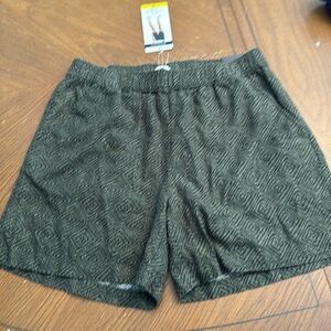 Weatherproof Vintage NWT Black & Green Geometric Print Duffle Bag Shorts Small